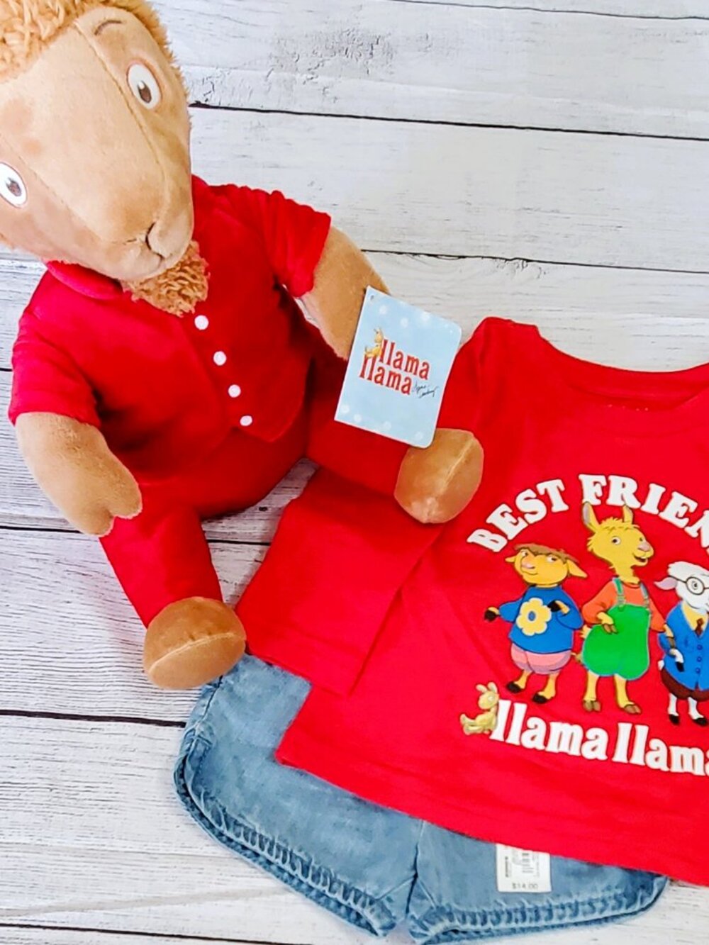 Llama Llama Gift Bundle for Babys Plush Shirt and Shorts 12 mos  NWT
